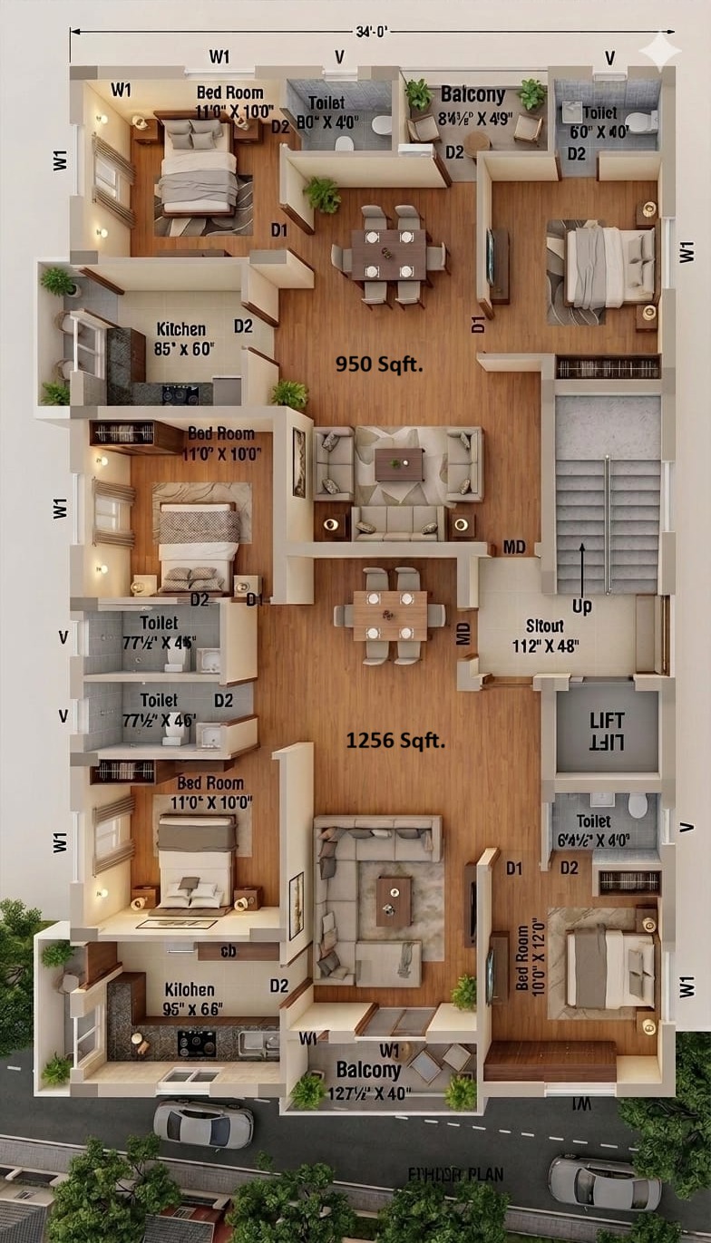 3D floor plan